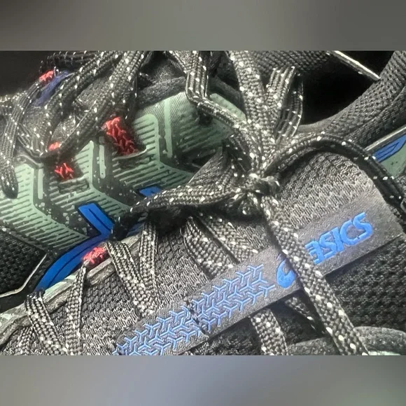 EUC - ASICS Men's Gel-Venture 9 Running Shoes Black/Tuna Blue Size:11.5 Ex-Wide - Picture 10 of 16